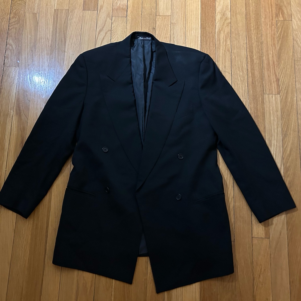 Men's Black Blazer Giorgio Armani Le Collezioni - 39R Made in Italy
